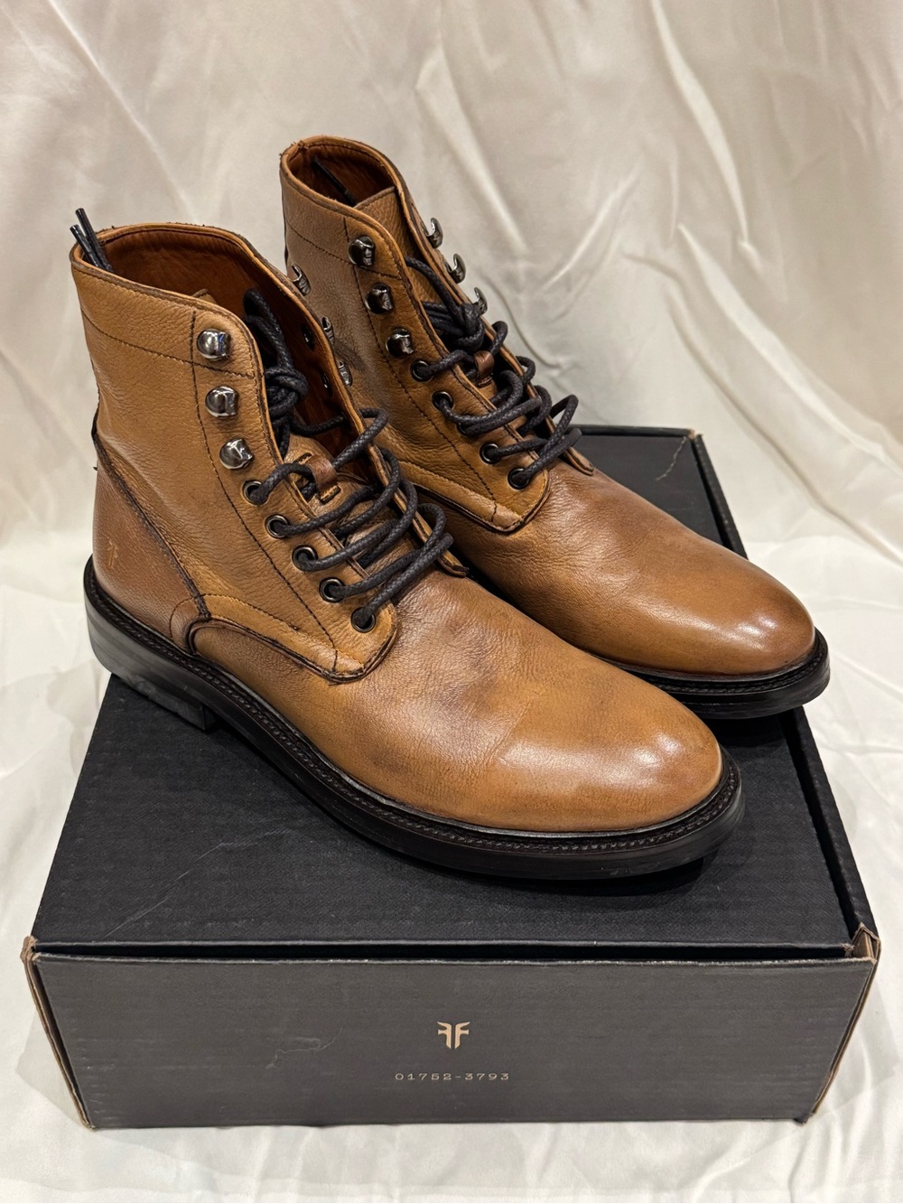 Frye Brown Leather Chukka Lace-Up Boots